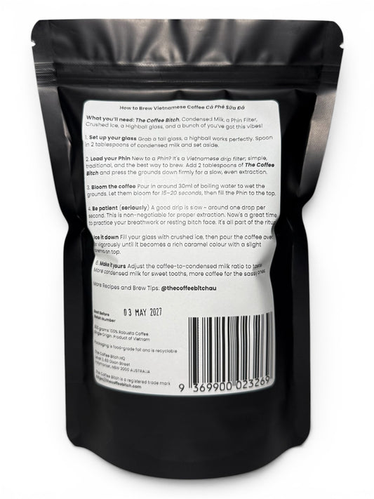 Vietnamese Coffee 500g 100% Robusta Ground Coffee, Medium Roast + Free Filter