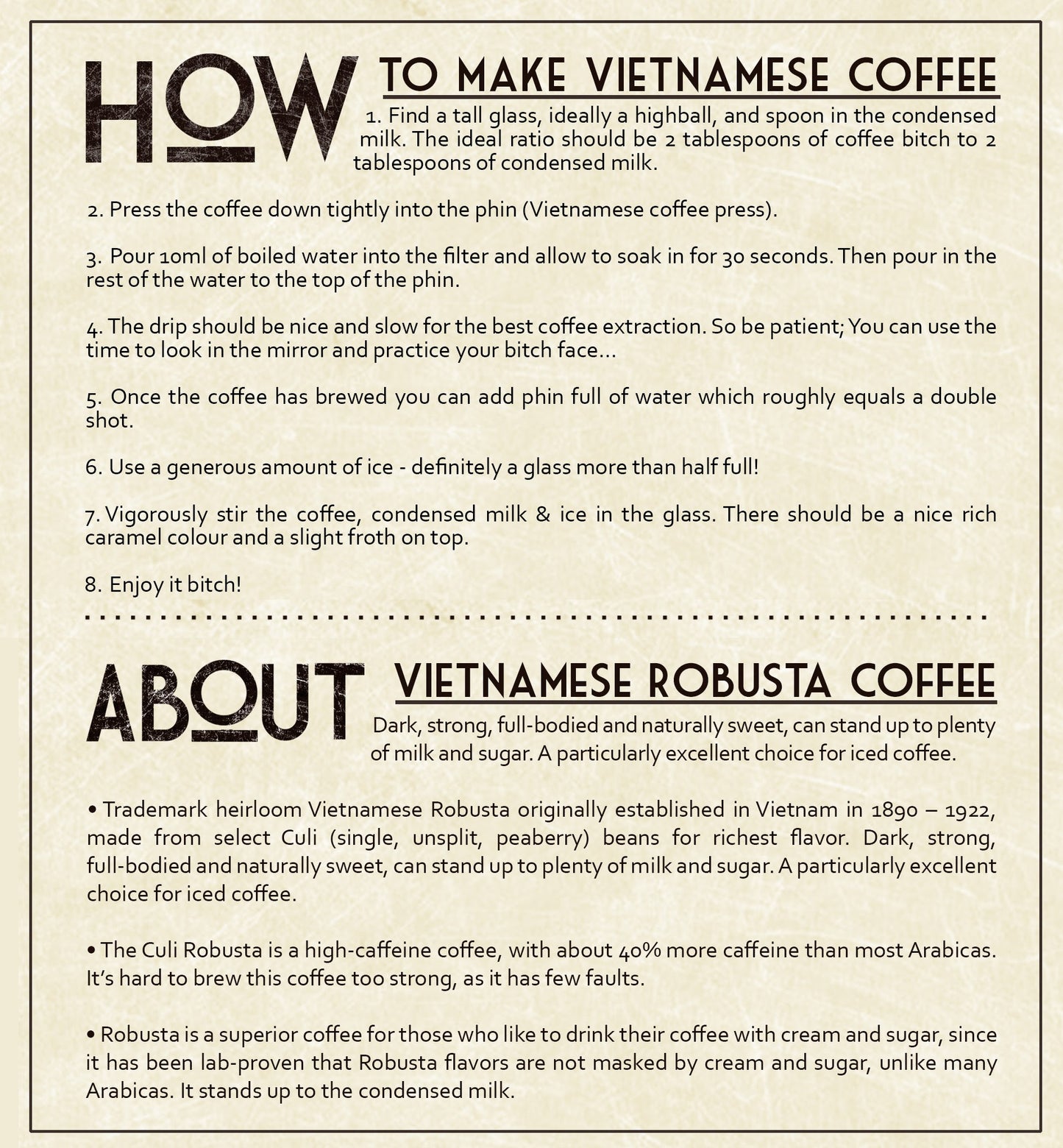 How to make Vietnamese Coffee