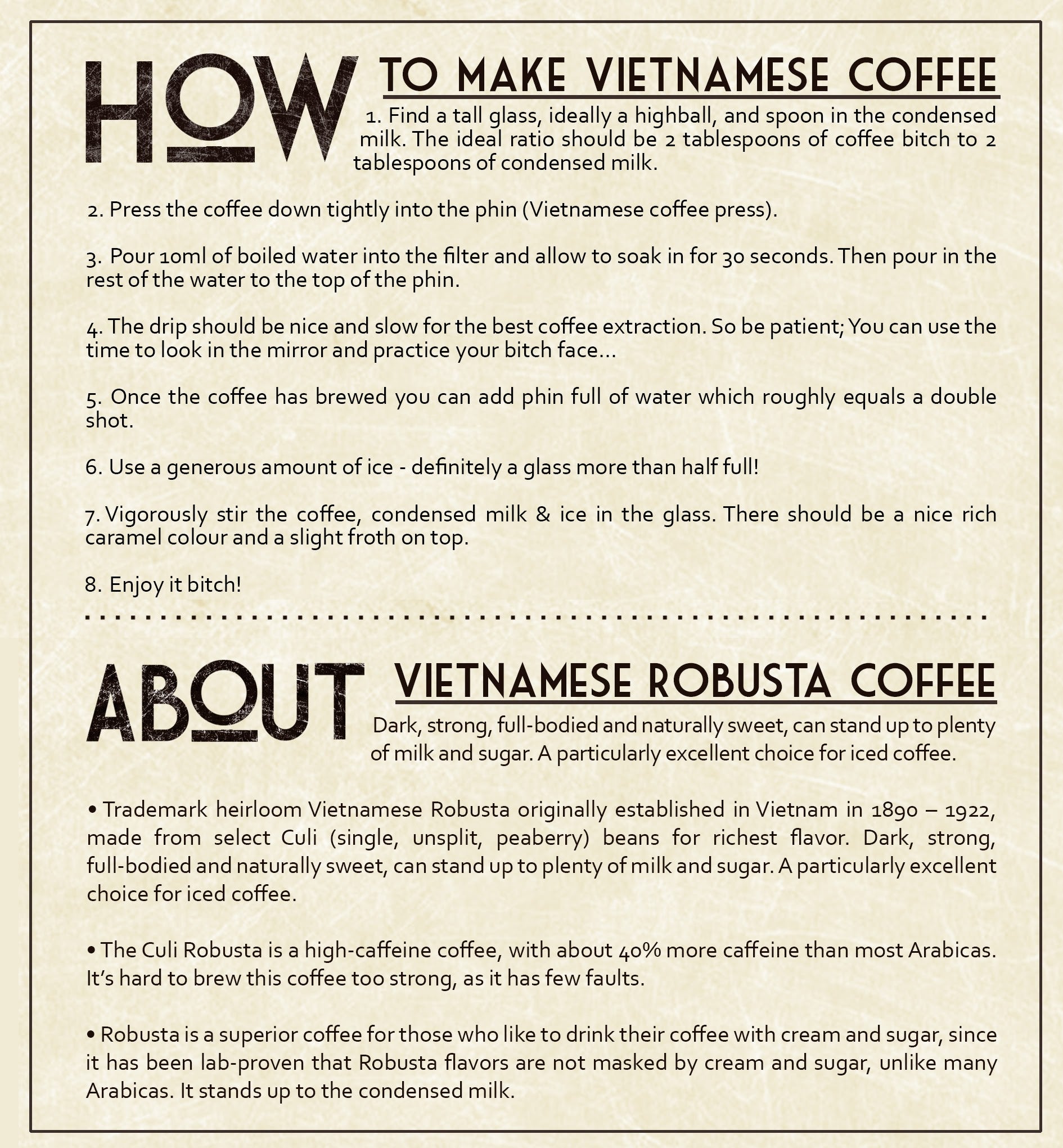 How to make Vietnamese Coffee