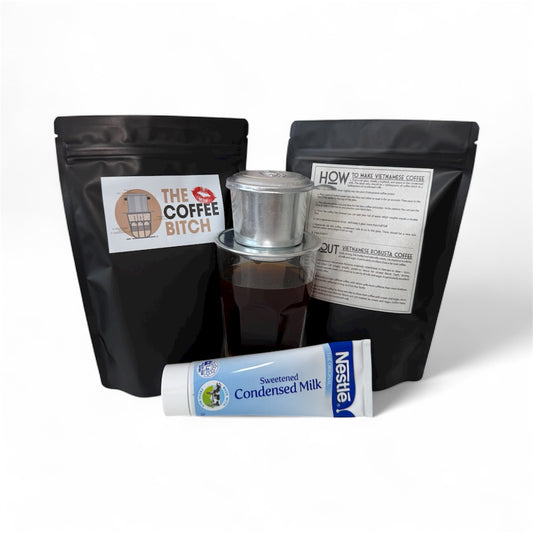Vietnamese Coffee Bulk-up Bundle 500g 100% Robusta Fine Ground + Free Filter + Free Condensed Milk